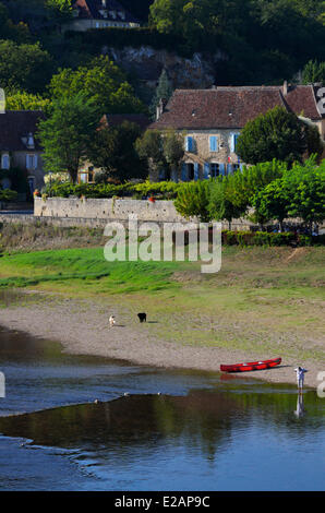 Francia, Dordogne, Perigord Noir, Limeuil, etichettati Les Plus Beaux Villages de France (i più bei villaggi di Francia), Foto Stock