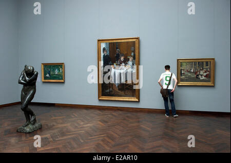 Germania, Hesse, Frankfurt am Main, Staedel Museum (Stadelisches Kustinstitut), Claude Monet, pranzo, 1868 Foto Stock