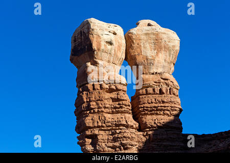 Stati Uniti, Utah, Bluff area, scogli gemelli Foto Stock