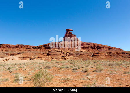 Stati Uniti, Utah e Colorado plateau, Mexican Hat, Mexican Hat rock Foto Stock