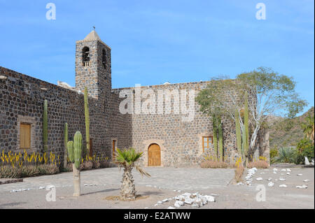 Messico, Baja California Sur Stato, Mulege, la missione di Santa Rosalia costruita tra 1705 e 1766 Foto Stock