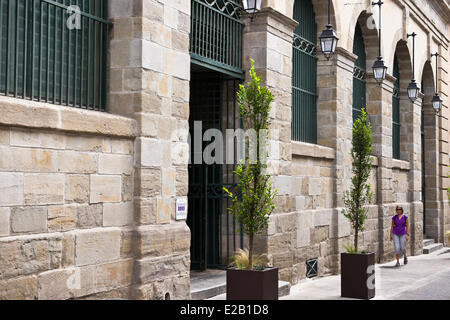 Francia, Aude, Carcassonne, Bastide Saint Louis (Città bassa), XVIII secolo mercato coperto hall Foto Stock