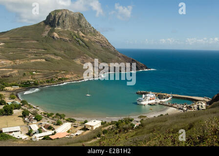 Francia Polinesia francese Isole Marchesi, Ua Pou isola, Hakahau, Aranui 3, scarico delle merci Foto Stock