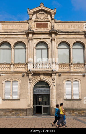 Francia, Aude, Carcassonne, Bastide Saint Louis (Città bassa), il museo delle belle arti Foto Stock