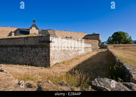 Francia, Pirenei orientali, regione Capcir, rafforzato città di Mont Louis creato da Vauban, elencati come patrimonio mondiale dall' Foto Stock