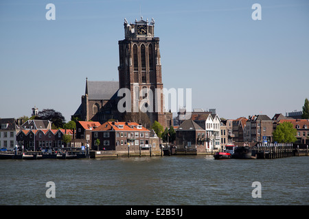 Skyline olandese della città medievale di Dordrecht, South Holland, Paesi Bassi Foto Stock