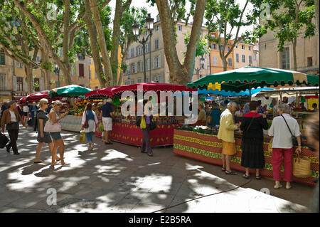 Francia, Bouches du Rhone, Aix en Provence, Market Place Richelmi Foto Stock