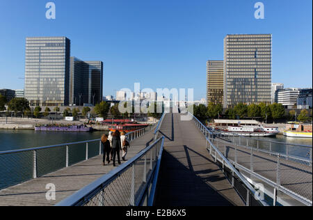 Francia, Parigi, Senna banche quotate come patrimonio mondiale dall' UNESCO, Bibliotheque National de France (biblioteca nazionale di Foto Stock