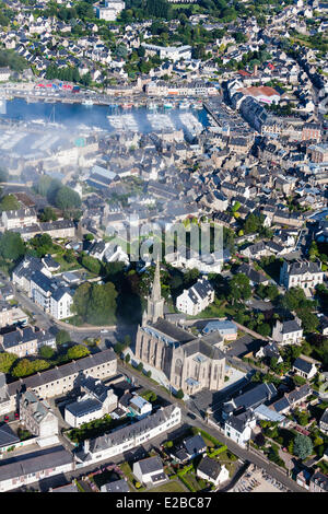 Francia, Cotes d'Armor, Paimpol (vista aerea) Foto Stock