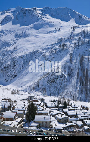 Francia, Haute Savoie, Chamonix Mont Blanc, Le Tour ghiacciaio e Foto Stock