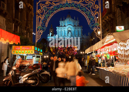 L'Italia, Sicilia, Catania, classificato come patrimonio mondiale dall UNESCO, Sant'Agata festa Foto Stock