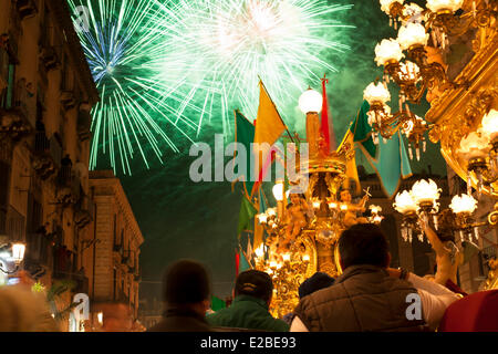 L'Italia, Sicilia, Catania, classificato come patrimonio mondiale dall UNESCO, Sant'Agata festa Foto Stock