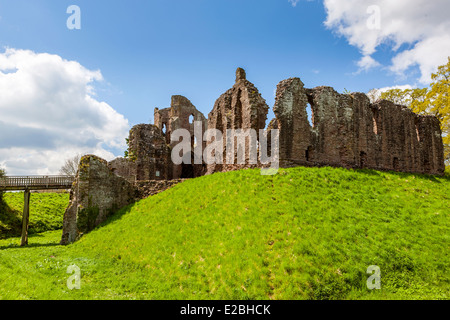 Rovinato del XIII secolo il castello di Grosmont, Monmouthshire, Wales, Regno Unito, Europa. Foto Stock