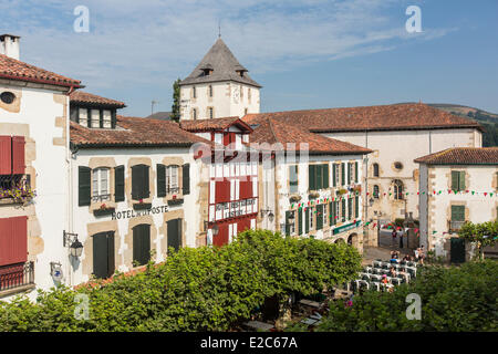 Francia, Pirenei Atlantiques, Sare, etichettati Les Plus Beaux Villages de France (i più bei villaggi di Francia) Foto Stock