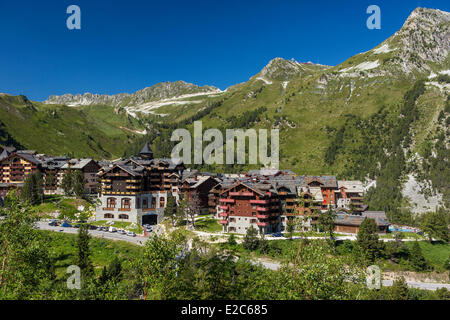 Francia, Savoie, Les Arcs 1950, massiccio della Vanoise, valle di alta Tarentaise Foto Stock