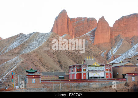 Cina, Qinghai, Amdo, Jiantsa county, Khamra National Park, Achung Namzong convento Foto Stock