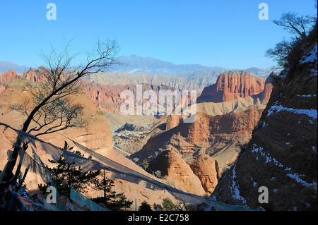 Cina, Qinghai, Amdo, Jiantsa county, Khamra National Park, sul modo di Namzong hermitage Foto Stock