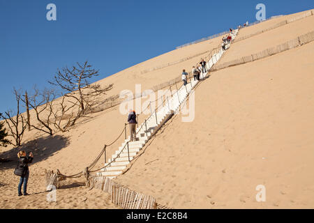 Francia, Gironde, Bassin d'Arcachon, Dune du Pyla (la Grande Duna del Pyla) Foto Stock