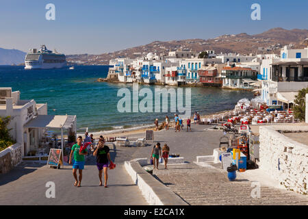 Grecia CICLADI MYKONOS Isola, Mykonos città o città di Chora Foto Stock