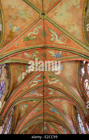 Francia, Sarthe, Le Mans,Cite Plantagenet (Città Vecchia), St Julien cattedrale, il tetto di La Chapelle de la Vierge (vergine Foto Stock