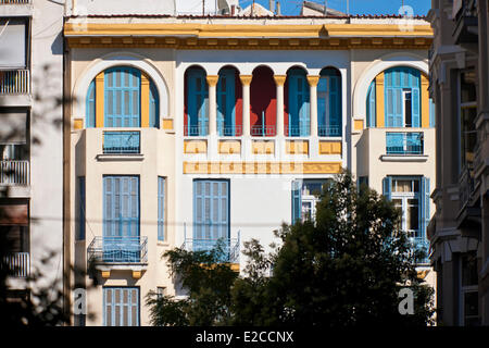 La Grecia e la Macedonia, Salonicco, facciata downtown Foto Stock