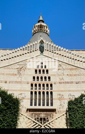 Israele, Distretto Settentrionale, la Galilea, Nazareth Basilica dell'Annunciazione Foto Stock