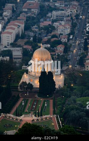 Israele Haifa, santuario del Bab e terrazze sul Monte Carmelo Foto Stock