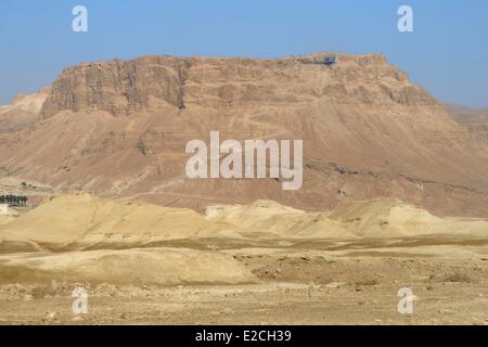 Israele nel deserto del Negev, fortezza di Masada, classificato come patrimonio mondiale dall' UNESCO Foto Stock
