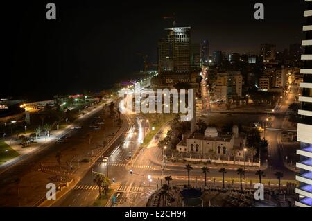 Israele, Tel Aviv, Jaffa district, Hassan Bek Mosque sul fronte mare Foto Stock