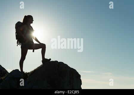 Francia, Finisterre, Treflez, trekking lungo le dune di Keremma Foto Stock