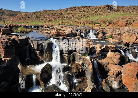 Sud Africa Mpumalanga regione la scarpata Drakensberg Blyde River Canyon Riserva Naturale Bourke's Luck buche rock Foto Stock