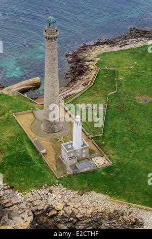 Francia Finisterre Plouguerneau Ile Vierge in Archipel de Lilia L'Ile Vierge Faro è il più alto faro in Europa Foto Stock