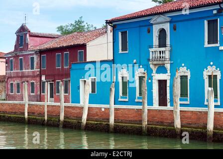 Italia Veneto Venezia elencati come patrimonio mondiale dall' UNESCO Mazzorbo un canale nella laguna di Venezia Foto Stock