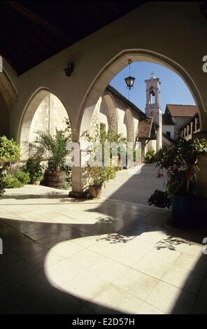 Cipro Pano Panagia Chrysorrogiatissa chiostro del monastero Foto Stock