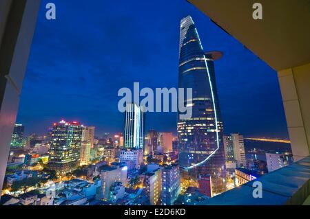 Vietnam Ho Chi Minh City il centro della città di notte Foto Stock