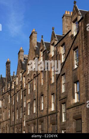 Il Regno Unito Scozia Edimburgo elencati come patrimonio mondiale dall' UNESCO facciata di edifici sul Grassmarket Foto Stock