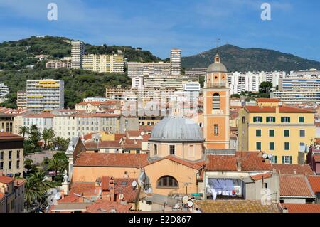 La Francia Corse du Sud Ajaccio Cattedrale di Nostra Signora dell'Assunzione (Duomo di Santa Maria Assunta) in primo piano Foto Stock