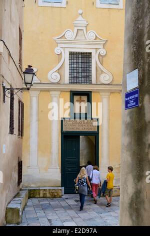 Francia, Haute Corse, Bastia, la cittadella quartiere di Terra Nova, la Cappella della Santa Croce Foto Stock