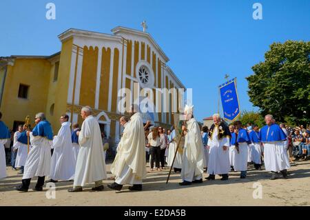 Francia, Haute Corse Niolu (Niolo) regione, Casamaccioli, la Santa di Niolu festa religiosa per celebrare la Natività del Foto Stock