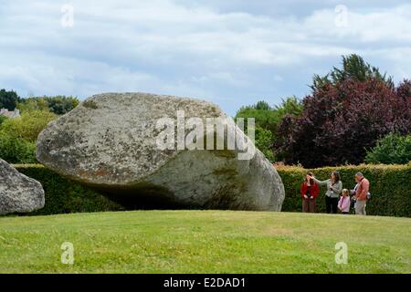 Francia, Morbihan, il Golfo di Morbihan (Golfe du Morbihan), Locmariaquer, Er Grah menhir Foto Stock