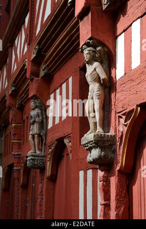 Francia, Ille et Vilaine, Rennes, graticcio casa ti Koz rue Saint Guillaume Foto Stock