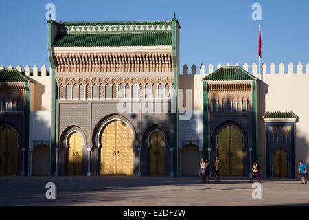 Il Marocco, Medio Atlante, Fez, città imperiale, medina elencati come patrimonio mondiale dall' UNESCO, Fes el Jedid District, Bab Dekkaken porta, Foto Stock