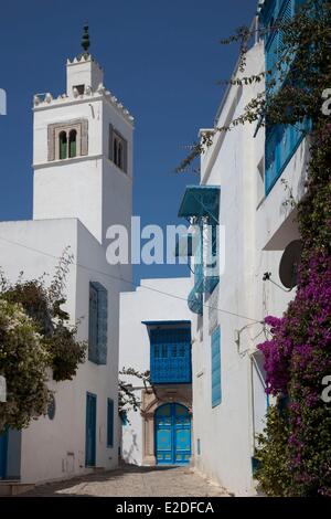 La Tunisia, Sidi Bou Said, moschea Foto Stock