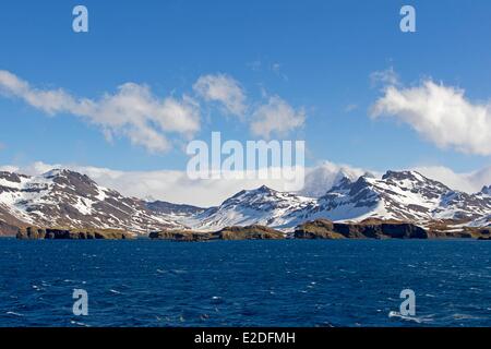 Antartico, Isola Georgia del Sud, intorno alla stazione di balena di Stromness Harbour Foto Stock