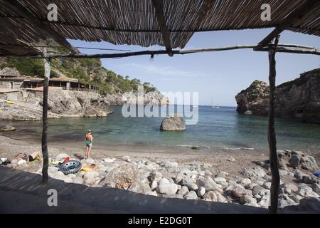 Spagna Isole Baleari Maiorca Cala de Deia Foto Stock