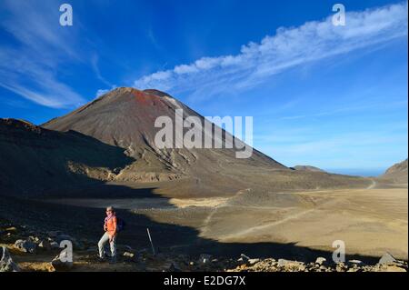 Nuova Zelanda Isola del nord Tongariro National Park è il primo parco nazionale in Nuova Zelanda e la quarta per emergere a livello globale Foto Stock