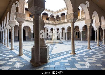 Spagna, Andalusia, Sevilla, Casa de Pilatos (la Casa di Pilato) patio Foto Stock