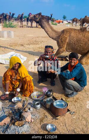 India Rajasthan Nagaur Nagaur la fiera del bestiame è la più grande fiera del suo genere nel paese Foto Stock