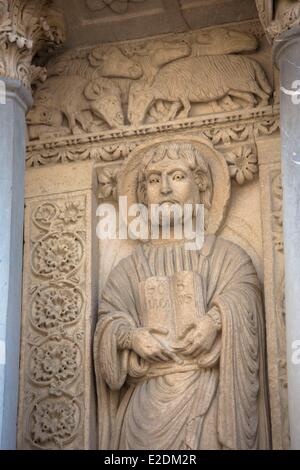 Francia, Bouches du Rhone, Arles, St Trophime cattedrale, elencato come patrimonio mondiale dall UNESCO, il portale romanico, St Jacques Foto Stock