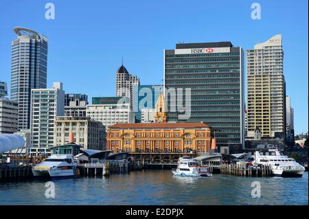 Nuova Zelanda Isola del nord Auckland il Edwardian stile Barocco Edificio Traghetto costruito nel 1912 in arenaria e mattoni ancora Foto Stock